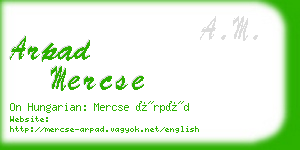 arpad mercse business card